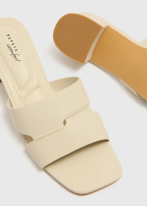 Stone Mule Block Heels - Size 3 Image 2