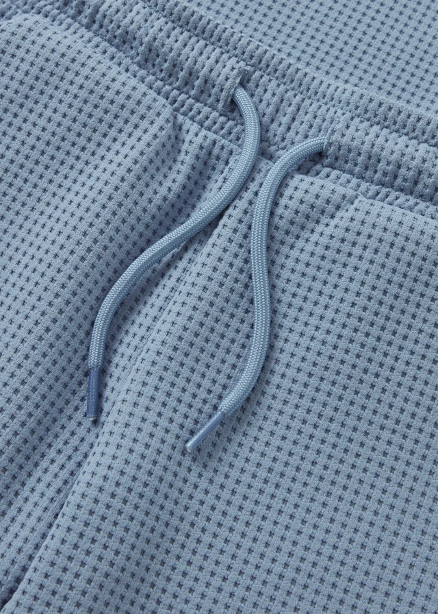 Boys Blue Waffle Top & Short Set (1-7yrs)