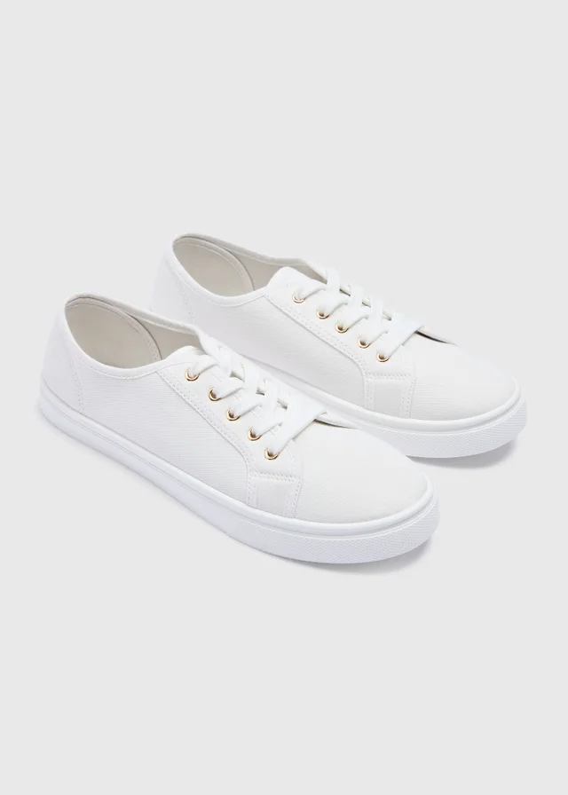 White Canvas Trainers