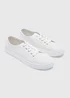 White Canvas Trainers - Size 3 Image 1