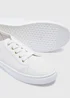 White Canvas Trainers - Size 3 Image 2