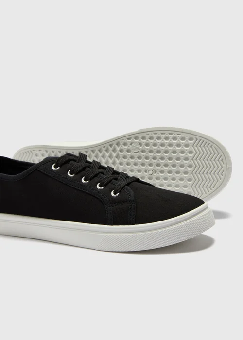 Black Slip On Trainers - Size 3 Image 2