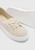 Linen Stripe Slip On Trainers - Size 3 Image 2