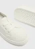 White Broderie Slip On Trainers - Size 3 Image 2