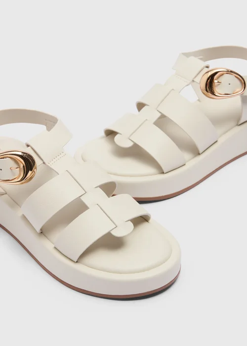 White Chunky Platform Sandals - Size 3 Image 2