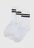 3 Pack Kids White Sports Socks (Younger 6/8.5-Older 4/6.5) - Sizes 6 - 8.5 Image 1