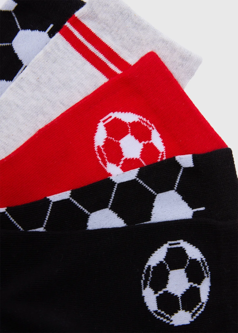 5 Pack Boys Multicolour Football Design Socks (Younger 6-Older 6.5) - Sizes 6 - 8.5 Image 2