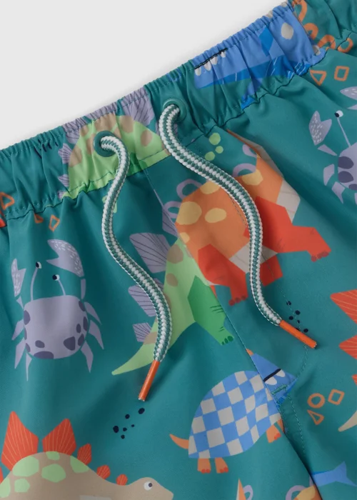 Boys Teal Dino Swimming Shorts (1-7yrs) - 1 to 1 half years Image 2