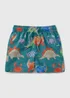 Boys Teal Dino Swimming Shorts (1-7yrs) - 1 to 1 half years Image 1