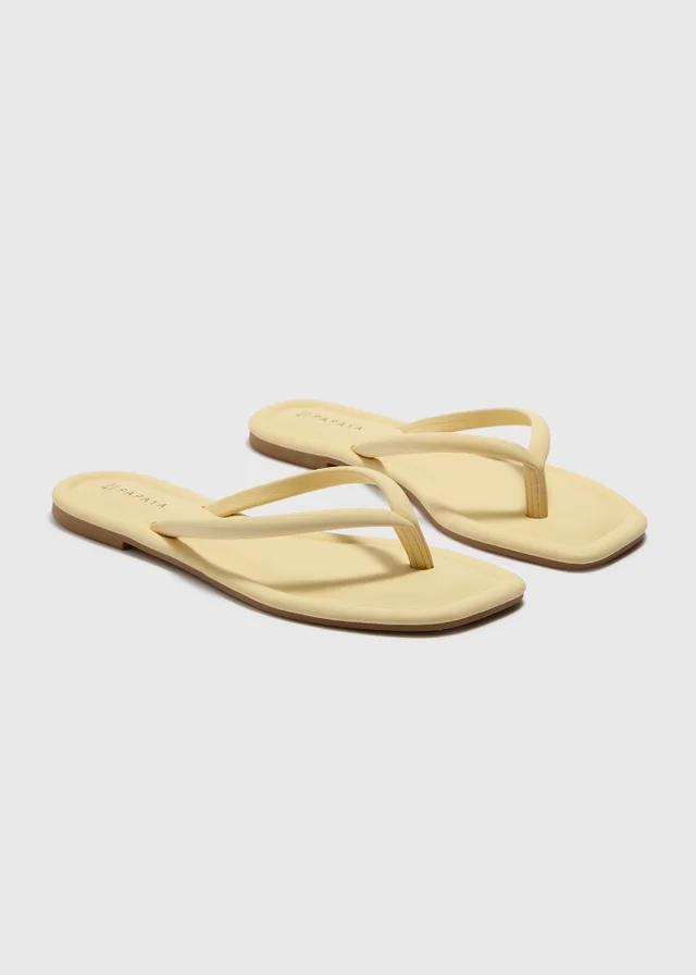 Yellow Toe Post Sandals