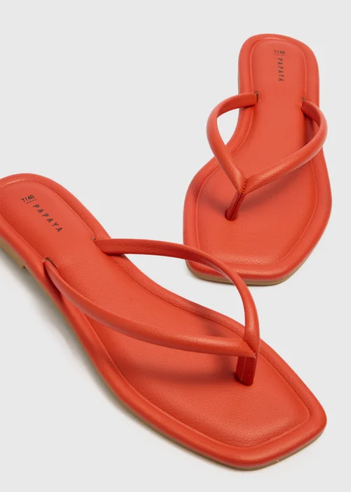 Orange Toe Post Sandals - Size 3 Image 2