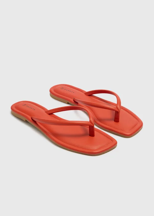 Orange Toe Post Sandals - Size 3 Image 1