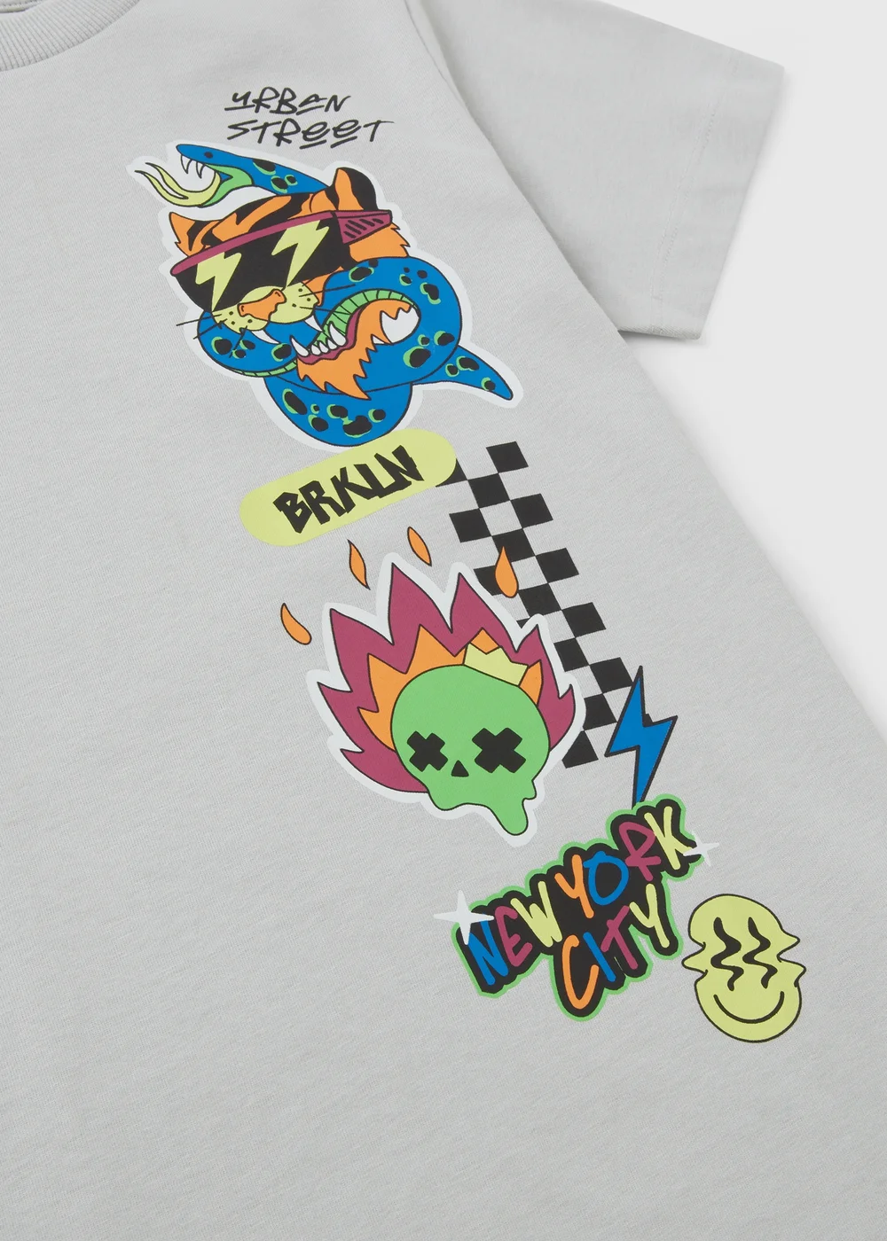 Boys Grey NYC Tiger T-Shirt (7-15yrs) - Age 7 Years Image 2