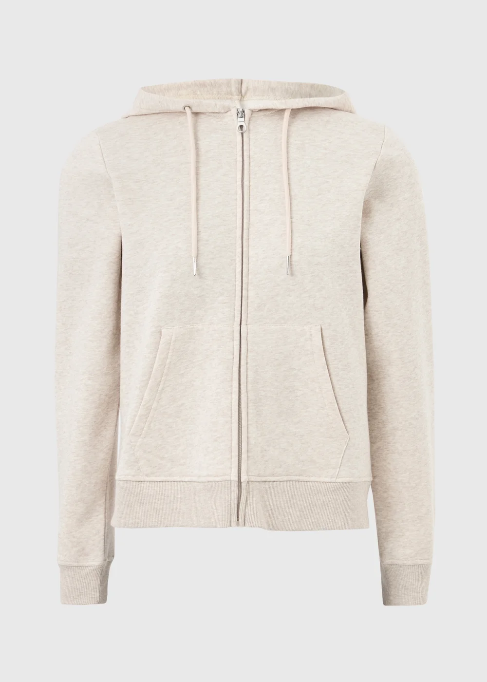 Oatmeal Zip Up Hoodie - Small Image 1