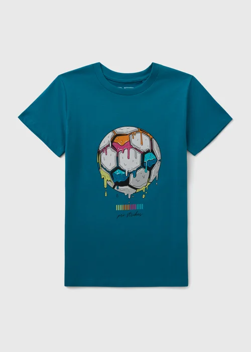 Boys Blue Football T-Shirt (7-15yrs) - Age 7 Years Image 1