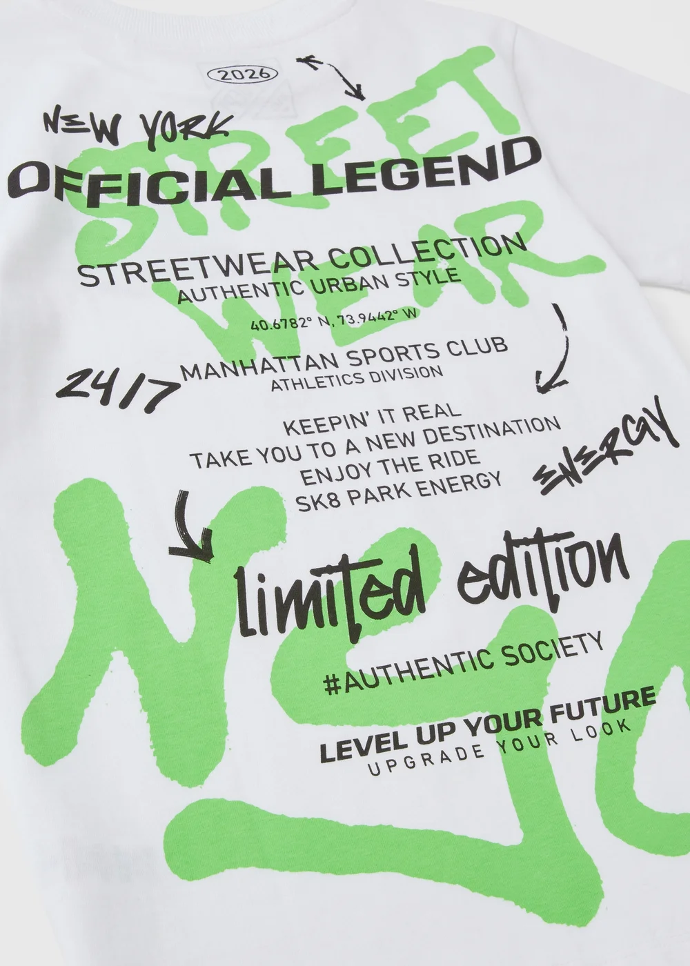 Boys White Graffiti Official Legend T-Shirt (7-15yrs) - Age 7 Years Image 2