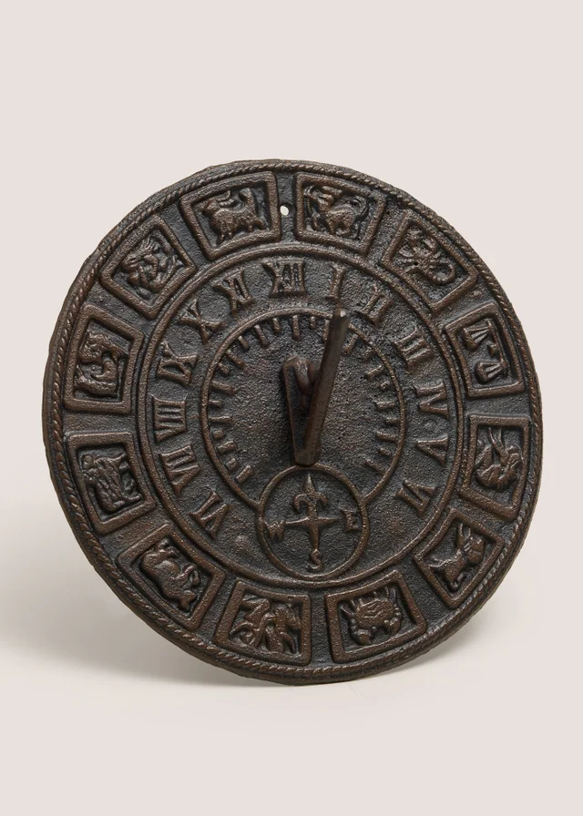 Cast Iron Zodiac Sundial