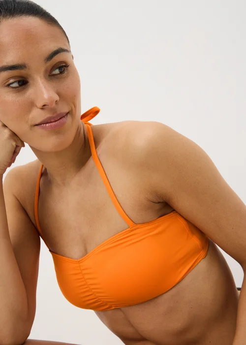 Orange Halter Neck Bandeau Bikini Top - Size 6 Image 1