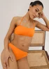 Orange Full Side Bikini Bottoms - Size 6 Image 1