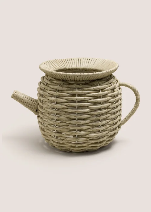 Grey Woven Teapot Planter Image 1