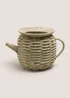 Grey Woven Teapot Planter Image 1
