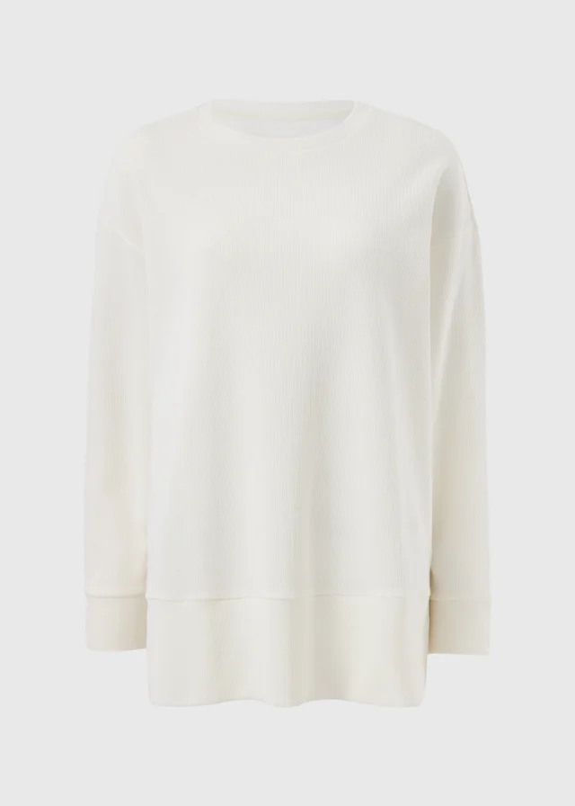 Souluxe Cream Longline Sweatshirt