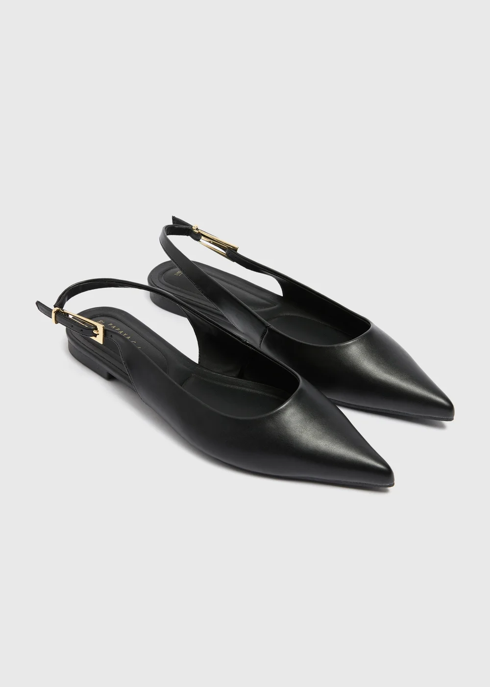 Black Pointed Slingback Ballet Flats - Size 3 Image 1