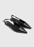 Black Pointed Slingback Ballet Flats - Size 3 Image 1