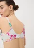 DD+ White Tropical Floral Shapewear Bikini Top - 32DD Image 1