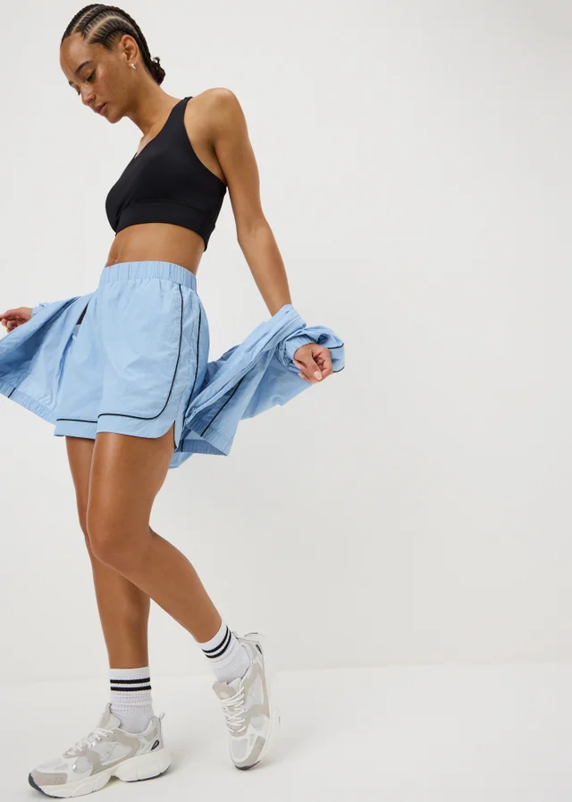 Souluxe Light Blue Piped Running Shorts