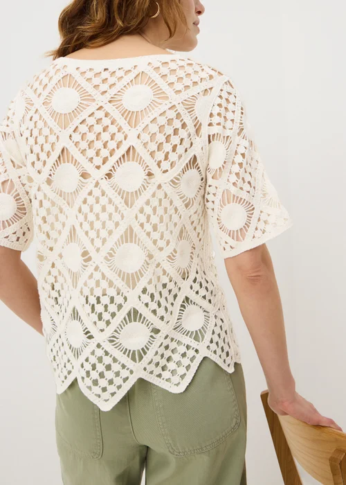 Cream Crochet Top - 8 Image 3