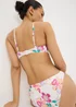 White Tropical Floral High Leg Bikini Bottoms - Size 8 Image 2