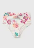 White Tropical Floral Shapewear High Waisted Bikini Bottoms - Size 8 Image 1