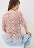 Light Pink Crochet Top - Size 8 Image 3