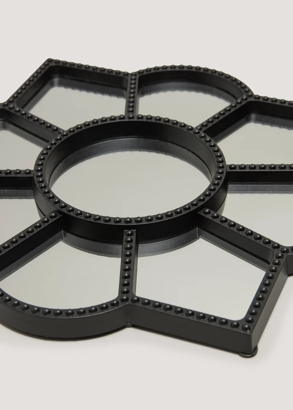 3 Piece Black Flower Outdoor Mirrors Image 2