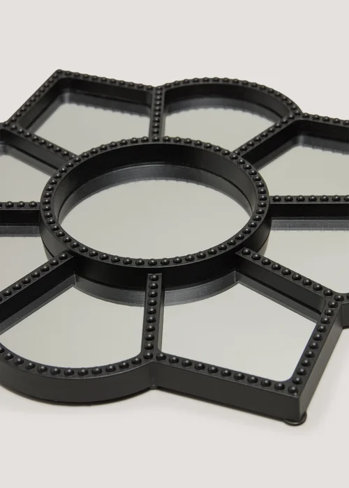 3 Piece Black Flower Outdoor Mirrors Image 2