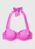 DD+ Magenta Ruched Underwired Bikini Top - 32DD Image 1