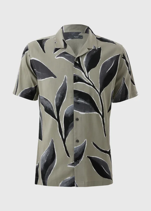 Sage Green Smart Leaf Pritned Shirt - 2XL Image 4