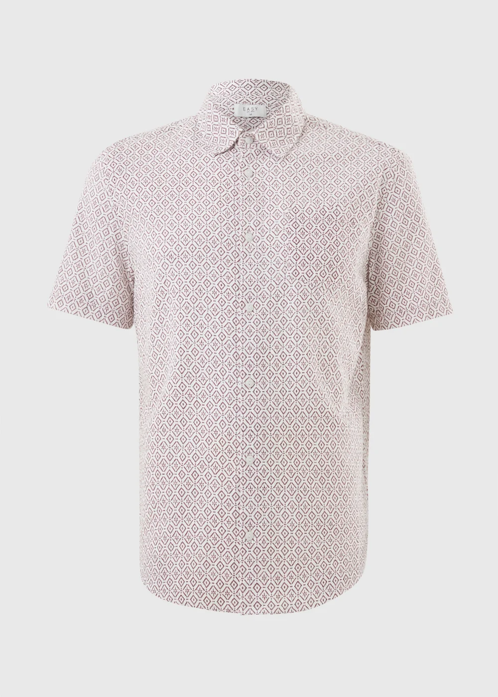 Burgundy Abstract Tribal Seersucker Shirt - Small Image 4