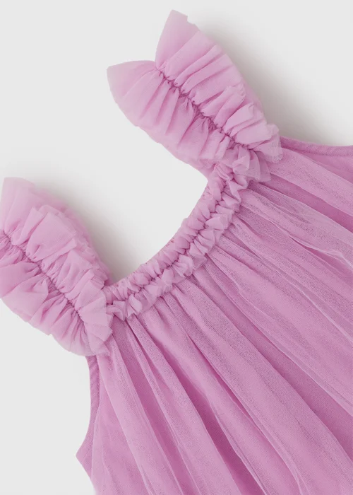 Girls Pink Frill Mesh Dress (1-10yrs) - 1-1.5 Yrs Image 2
