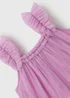 Girls Pink Frill Mesh Dress (1-10yrs) - 1-1.5 Yrs Image 2
