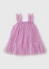 Girls Pink Frill Mesh Dress (1-10yrs) - 1-1.5 Yrs Image 1