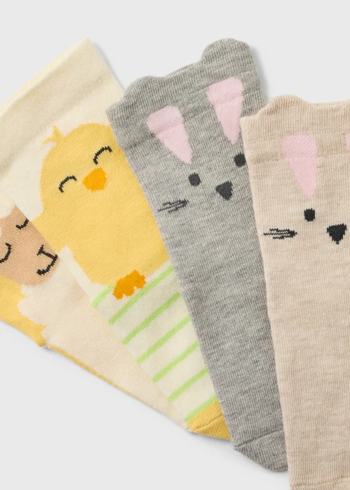 Multicolour Baby Easter Design Socks (Newborn-36mths) - Up to 1 Month Image 2