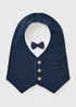 Boys Navy Occasion Bib - One Size Image 1