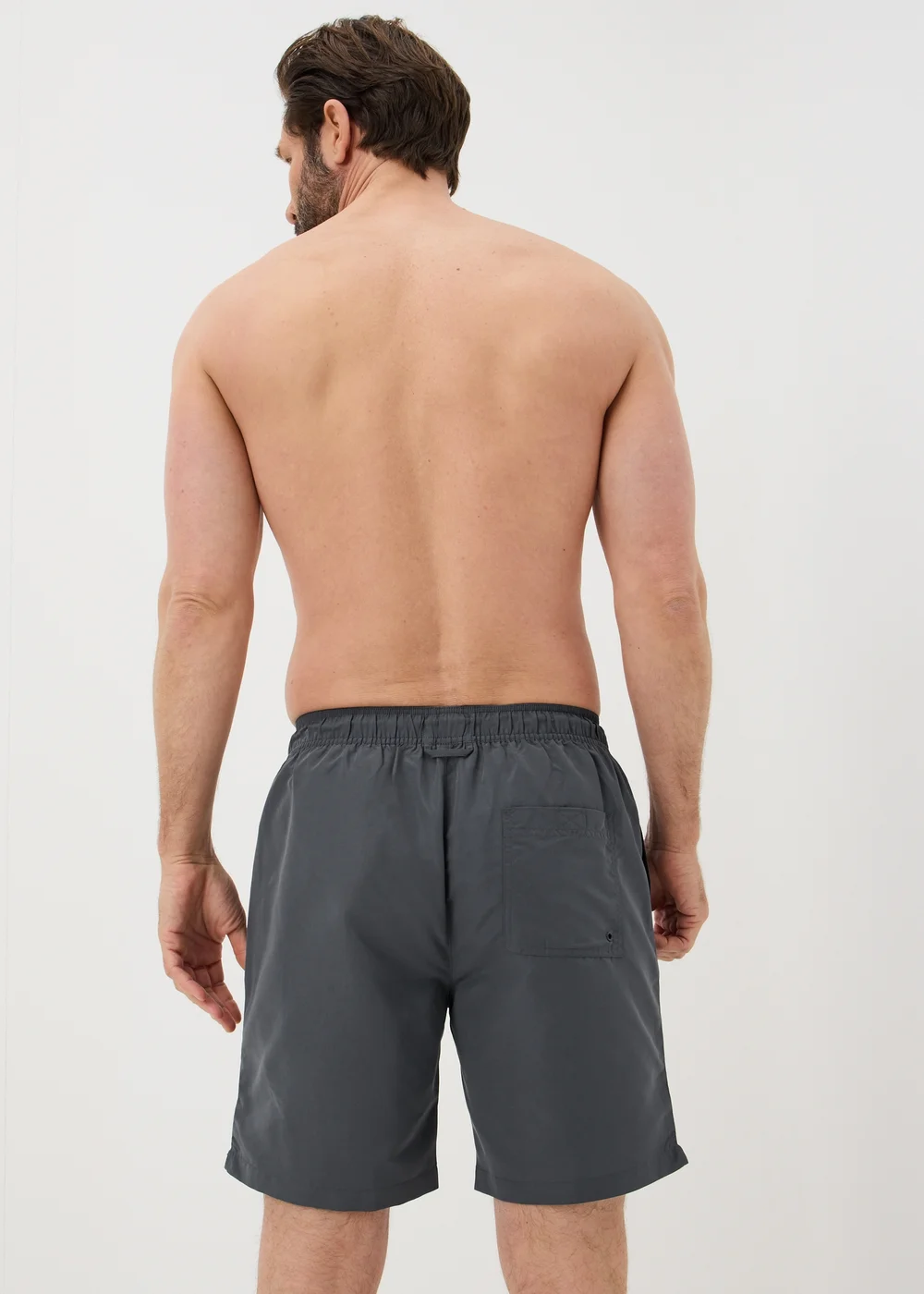 Charcoal Long Length Essential Swim Shorts - XS Image 2