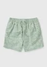 Green Ditsy Floral Essential Swim Shorts - Small Image 1