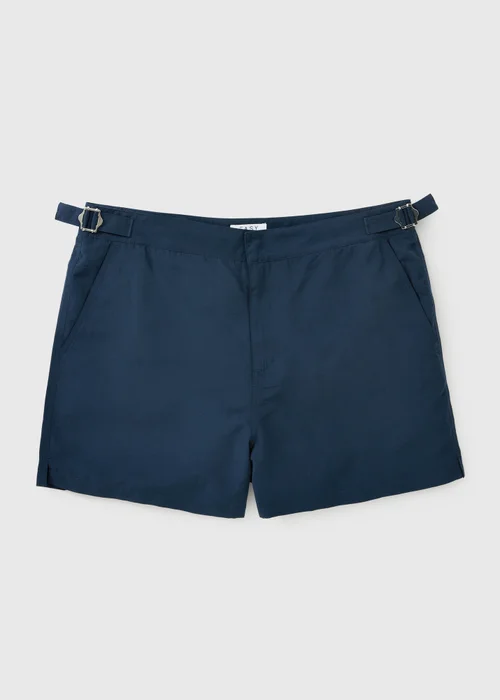 Navy Buckle Smart Swim Shorts - Small Image 3