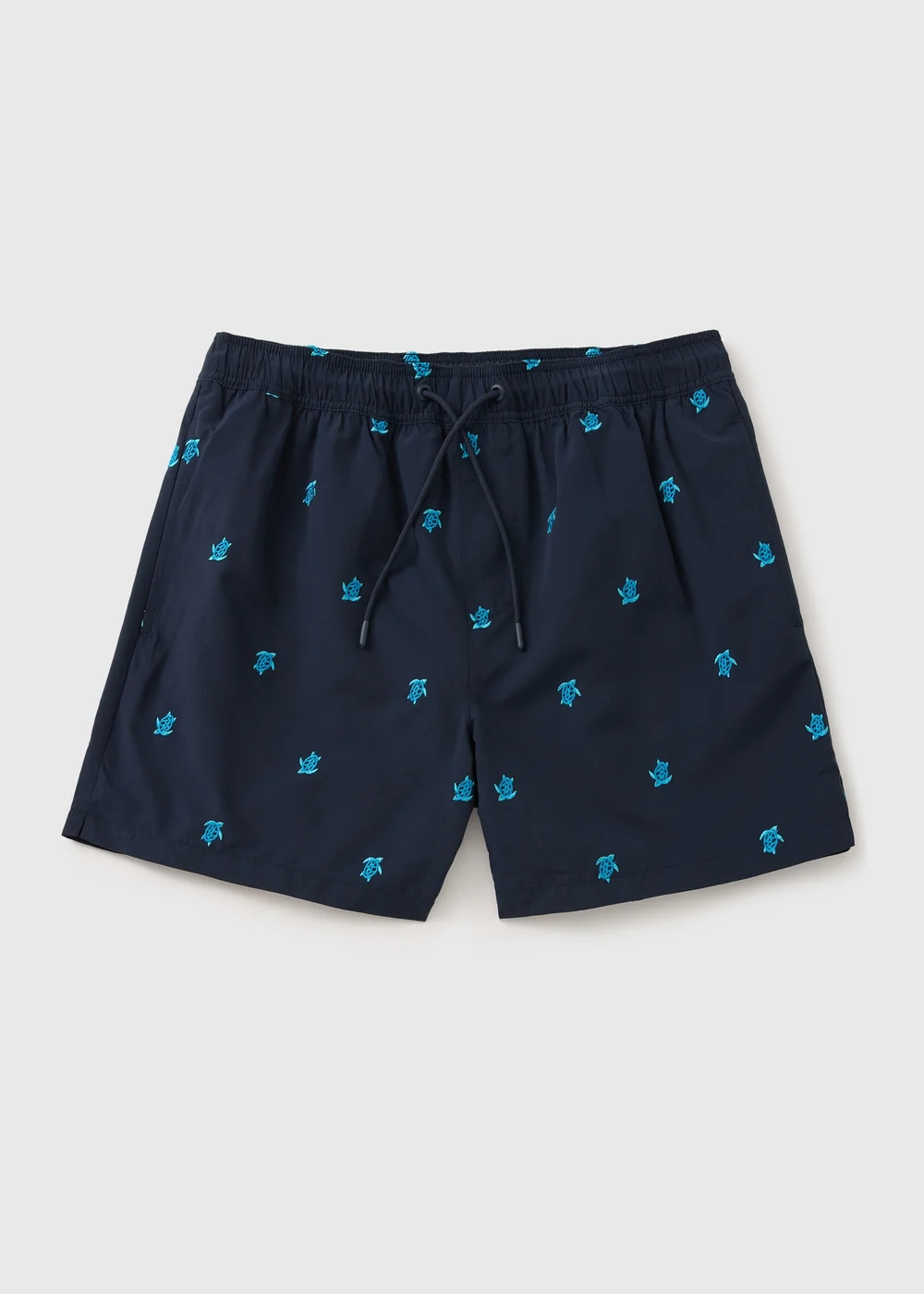 Navy Essential Turtle Pattern Swim Shorts - Small Image 1