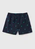 Navy Essential Turtle Pattern Swim Shorts - Small Image 1