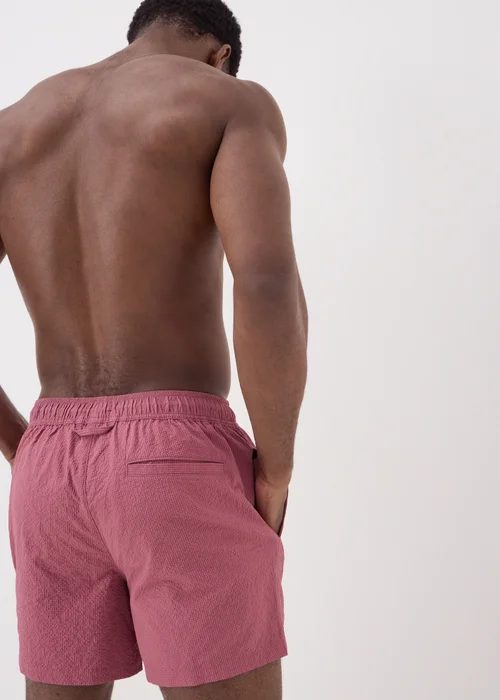 Pink Seersucker Swim Shorts - Small Image 2